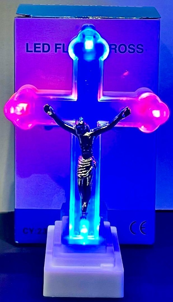 Purple-Blue Lightened Cross